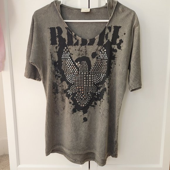 Daytrip Tops - DayTrip Rebel Studded Eagle Top - Size XS